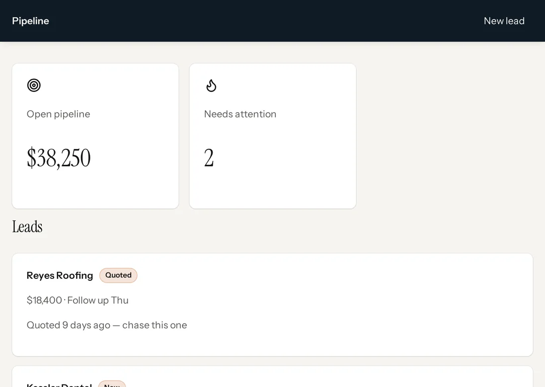 Build an AI CRM, running